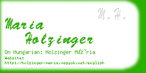 maria holzinger business card